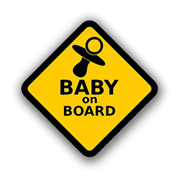 A&B Traders Baby car Sticker Baby on Board Sticker Baby Boy Car Bumper Sticker for car/Truck/Laptop/SUV/Van etc 2 Pack Funny Baby car Decal Hangover Baby Decal 